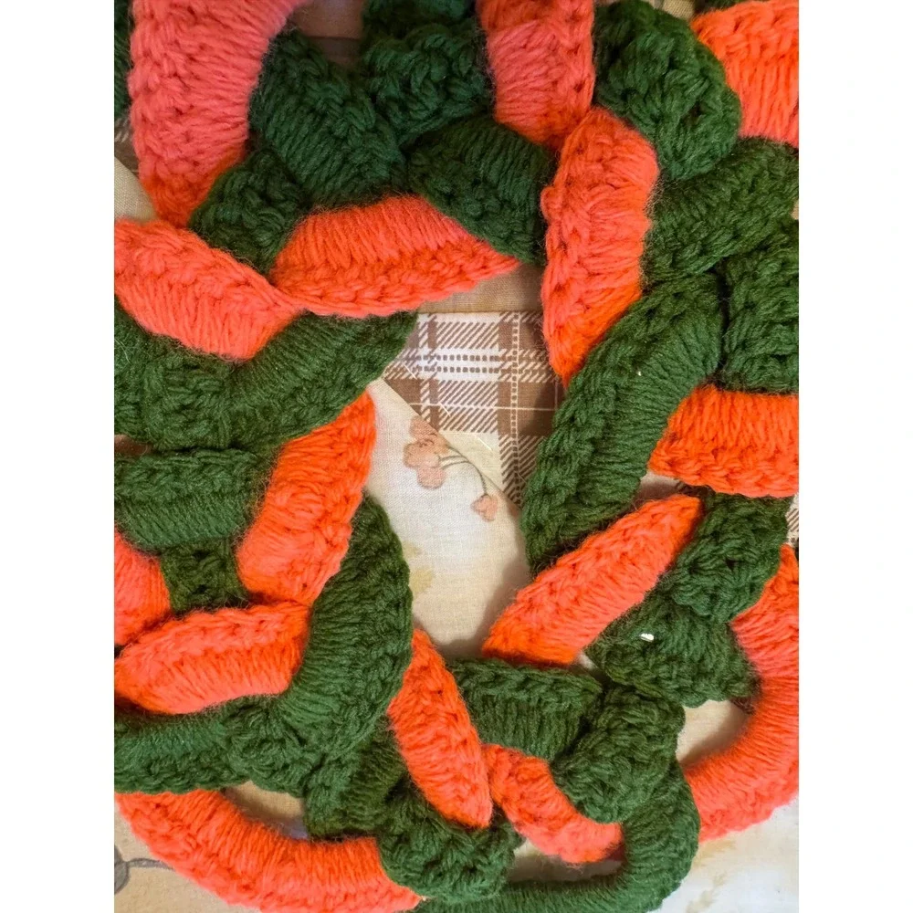 Handmade crochet towel or hot pad trivet